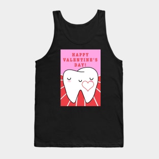 Happy Valentine's day - Molar with heart illustration - for Dentists, Hygienists, Dental Assistants, Dental Students and anyone who loves teeth by Happimola Tank Top